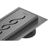 Mexen Flat 360° M18 ъглов линеен сифон 90 см, четка gun gray - 1E23090-40