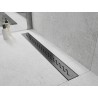 Mexen Flat 360° M18 ъглов линеен сифон 90 см, четка gun gray - 1E23090-40