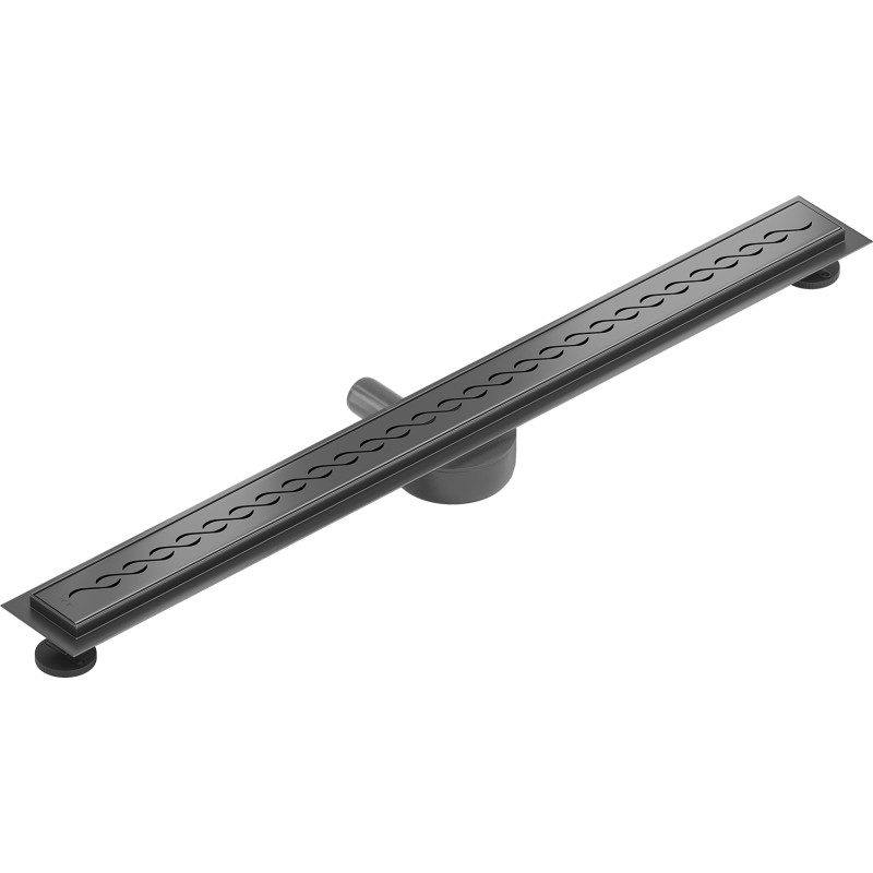 Mexen Flat 360° M18 ъглов линеен сифон 90 см, четка gun gray - 1E23090-40