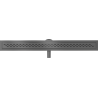 Mexen Flat 360° M18 ъглов линеен сифон 90 см, четка gun gray - 1E23090-40