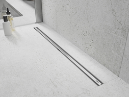 Mexen Flat 360° Slim ротационен линеен сифон 90 см, инокс - 1041090