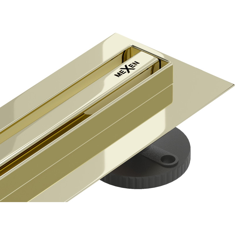 Mexen Flat 360° Slim линеен въртящ се сифон 50 см, златен - 1541050