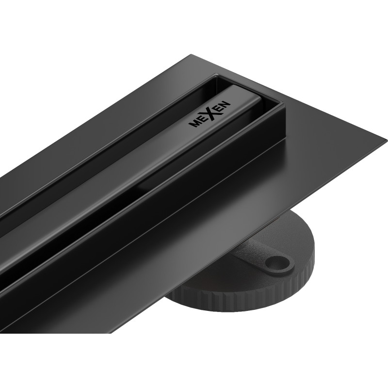 Mexen Flat 360° Slim линеен въртящ се трап 50 см, черен - 1741050