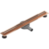 Mexen Flat 360° Slim линеен въртящ се сифон 50 см, розово злато - 1641050