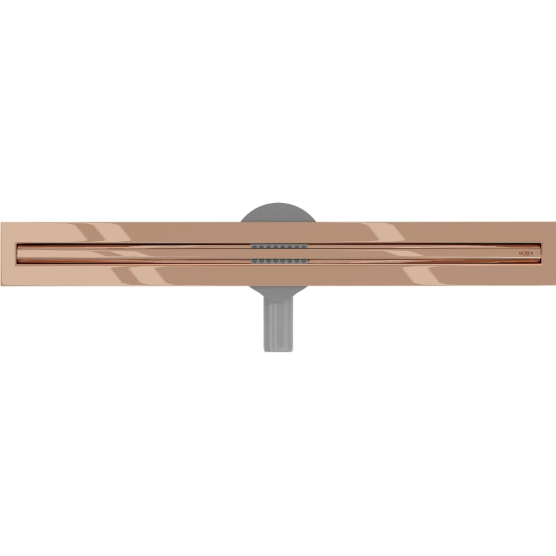 Mexen Flat 360° Slim линеен въртящ се сифон 50 см, розово злато - 1641050