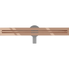 Mexen Flat 360° Slim линеен въртящ се сифон 50 см, розово злато - 1641050