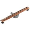 Mexen Flat 360° Slim линеен въртящ се сифон 50 см, розово злато - 1641050