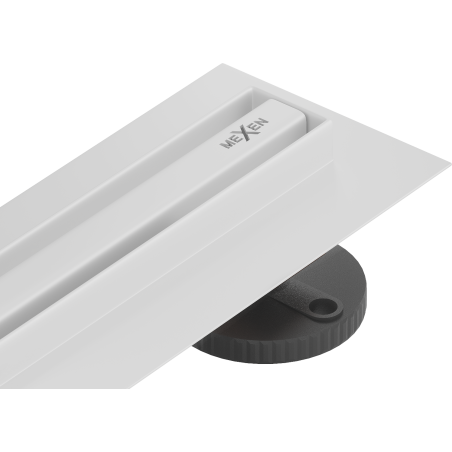 Mexen Flat 360° Slim линеен въртящ се сифон 130 см, бял - 1241130