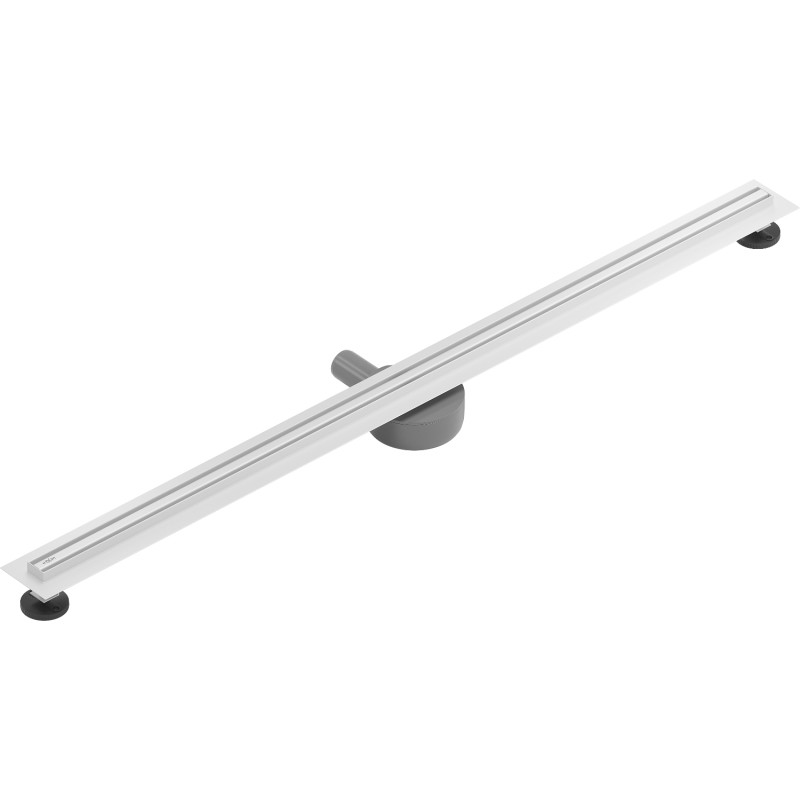 Mexen Flat 360° Slim линеен въртящ се подов сифон 140 см, бял - 1241140
