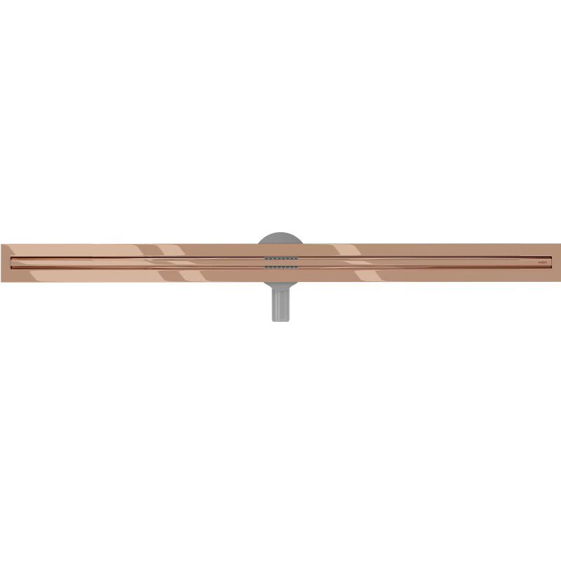 Mexen Flat 360° Slim линеен въртящ се сифон 130 см, розово злато - 1641130