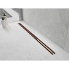 Mexen Flat 360° Slim линеен въртящ се сифон 130 см, розово злато - 1641130