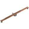 Mexen Flat 360° Slim въртящ се линеен сифон 140 см, розово злато - 1641140