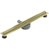Mexen Flat 360° Slim линеен въртящ се отток 50 см, златисто матов - 1A41050