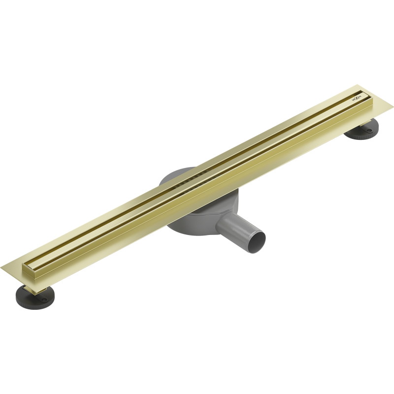 Mexen Flat 360° Slim линеен въртящ се отток 50 см, златисто матов - 1A41050