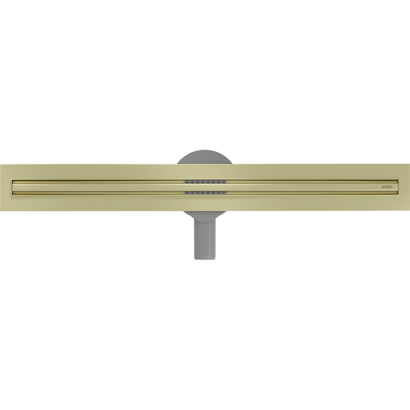 Mexen Flat 360° Slim линеен въртящ се отток 50 см, златисто матов - 1A41050