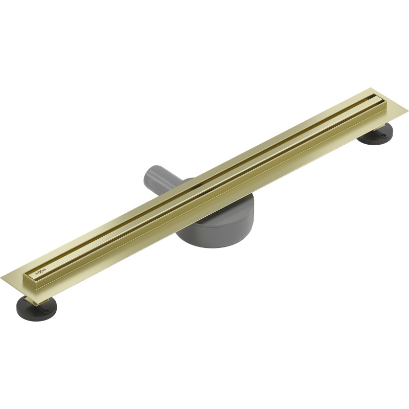 Mexen Flat 360° Slim линеен въртящ се сифон 60 см, златисто матов - 1A41060