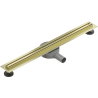 Mexen Flat 360° Slim въртящ се линеен сифон 70 см, златен матиран - 1A41070