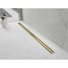 Mexen Flat 360° Slim въртящ се линеен сифон 80 см, златист мат - 1A41080