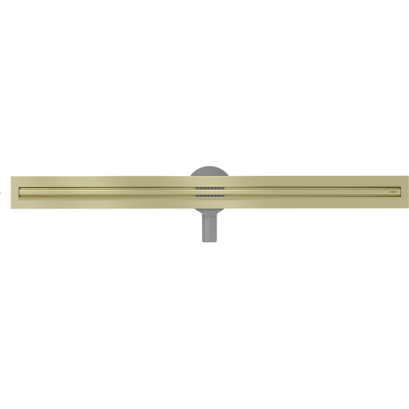 Mexen Flat 360° Slim линеен въртящ се сифон 90 см, златен матов - 1A41090