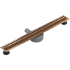 Mexen Flat 360° Slim въртящ се линеен сифон 50 см, четкана мед - 1C41050