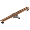Mexen Flat 360° Slim въртящ се линеен отвор 60 см, четкана мед - 1C41060