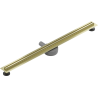 Mexen Flat 360° Slim линейен въртящ се сифон 100 см, златист матиран - 1A41100