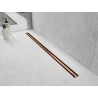 Mexen Flat 360° Slim линеен въртящ се сифон 80 см, четкан мед - 1C41080