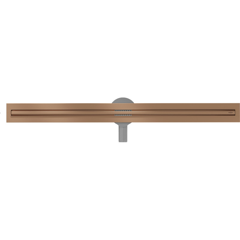 Mexen Flat 360° Slim линеен въртящ се сифон 80 см, четкан мед - 1C41080