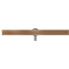 Mexen Flat 360° Slim линеен въртящ се сифон 80 см, четкан мед - 1C41080
