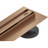 Mexen Flat 360° Slim линеен въртящ се сифон 100 см, четкана мед - 1C41100