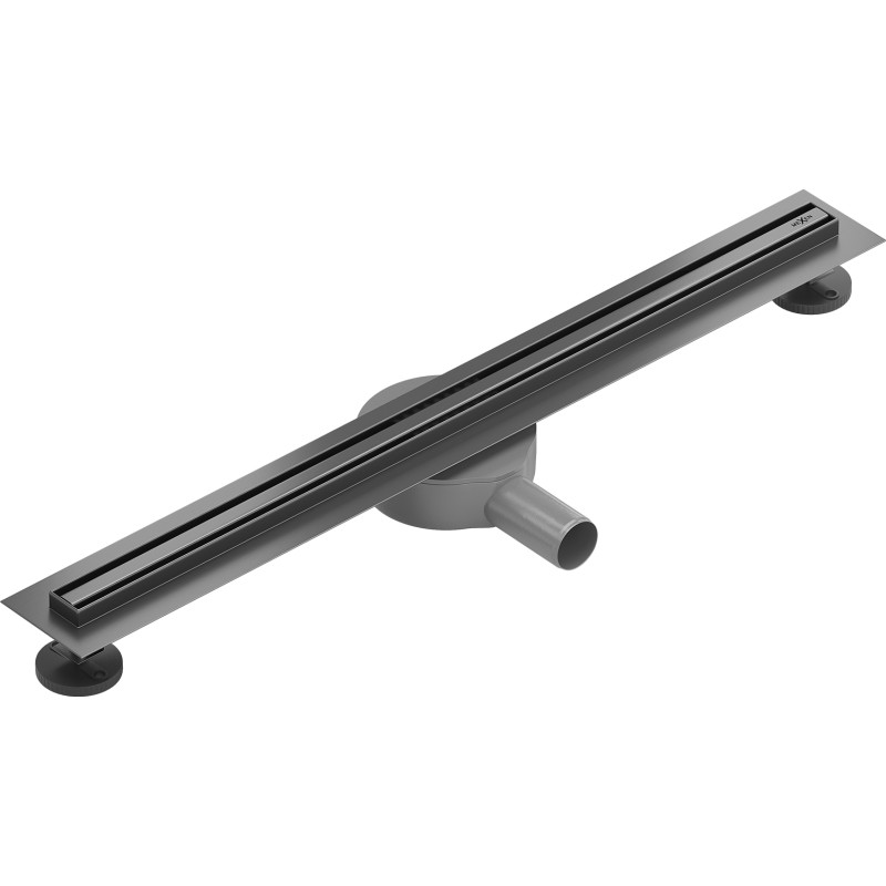 Mexen Flat 360° Slim Въртяща линейна отточка 50 см, четкано сиво като оръжейно
