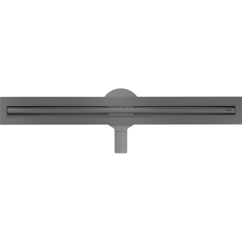 Mexen Flat 360° Slim Въртяща линейна отточка 50 см, четкано сиво като оръжейно