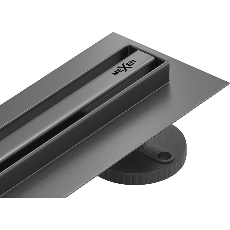 Mexen Flat 360° Slim линеен въртящ се сифон 100 см, четкано сиво оръжие - 1E41100