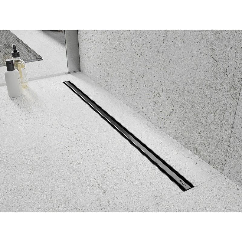 Mexen Flat 360° Slim линеен въртящ се сифон 140 см, четкано оръжейно сиво - 1E41140
