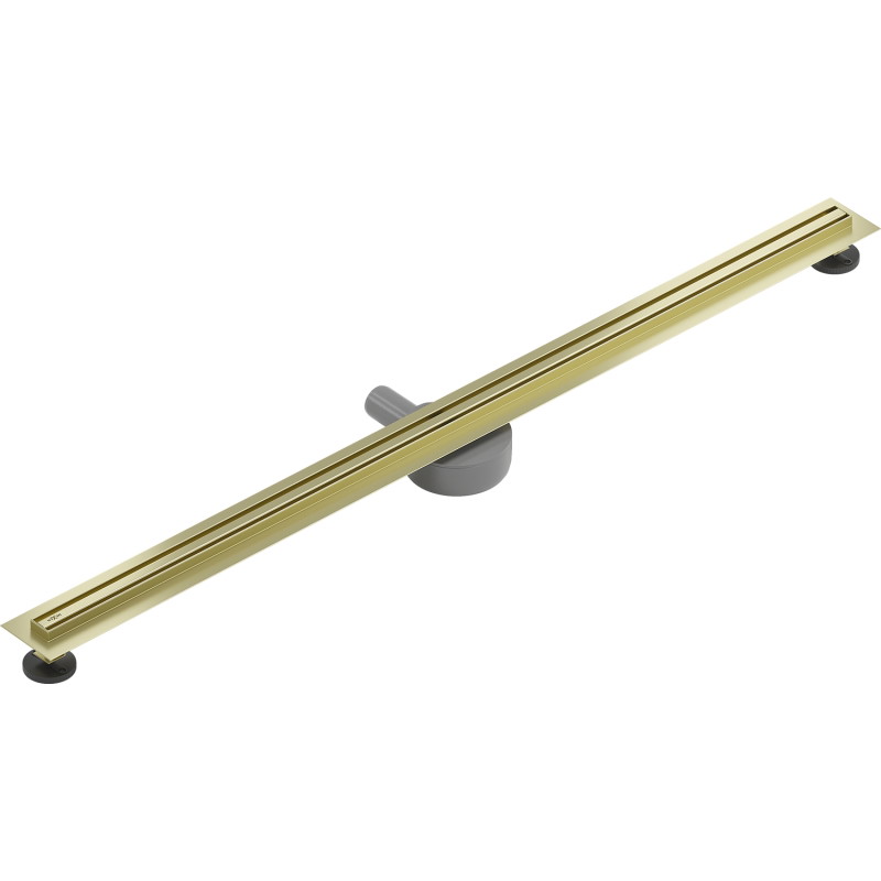Mexen Flat 360° Slim линеен въртящ се сифон 120 см, златист мат - 1A41120
