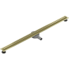 Mexen Flat 360° Slim линеен въртящ се сифон 120 см, златист мат - 1A41120