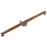 Mexen Flat 360° Slim линеен въртящ се сифон 120 см, четкана мед - 1C41120