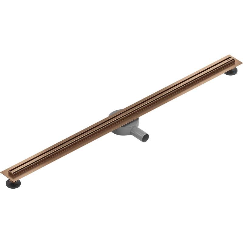 Mexen Flat 360° Slim линеен въртящ се отвод 160 см, матиран мед - 1C41160