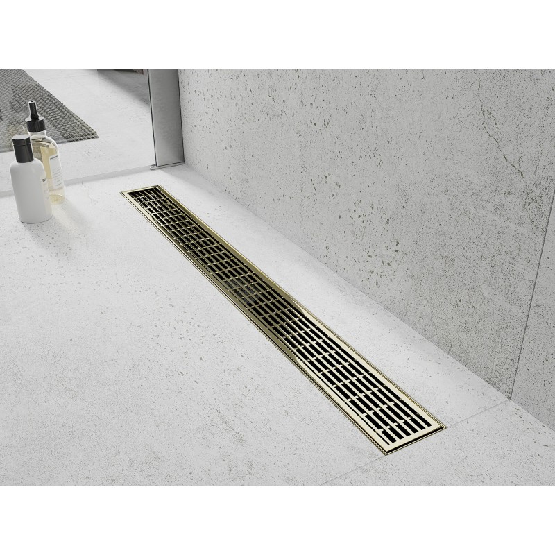 Mexen Flat M33 линеен отток 80 см, златен - 1533080-15