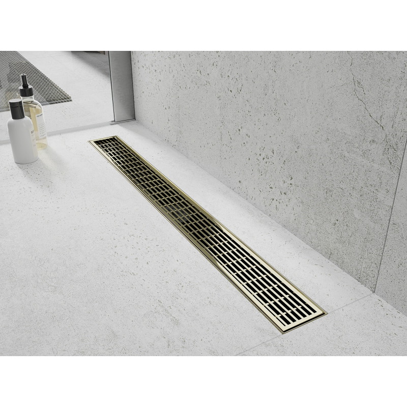 Mexen Flat 360° M33 въртящ се линеен сифон 70 см, златист - 1533070-40