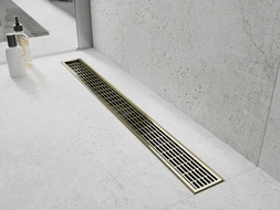 Mexen Flat 360° M33 въртящ се линеен сифон 60 см, златен - 1533060-40