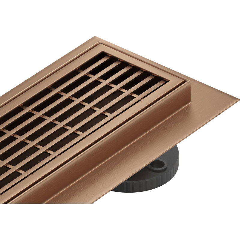 Mexen Flat 360° M33 въртящ се линеен канал 50 см, четкана мед - 1C33050-40