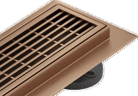 Mexen Flat 360° M33 въртящ се линеен канал 50 см, четкана мед - 1C33050-40