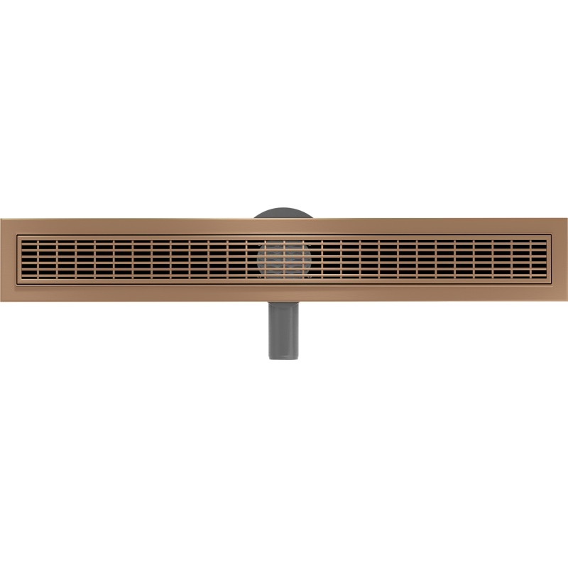 Mexen Flat 360° M33 въртящ се линеен дренаж 70 см, четкана мед - 1C33070-40
