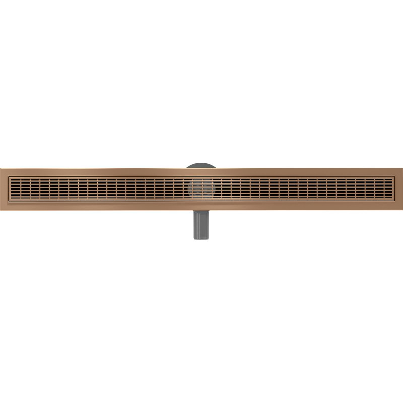 Mexen Flat 360° M33 въртящ се линеен сифон 100 см, четкана мед - 1C33100-40