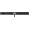Mexen Flat M33 линеен сифон 90 см, четка gun gray - 1E33090-15