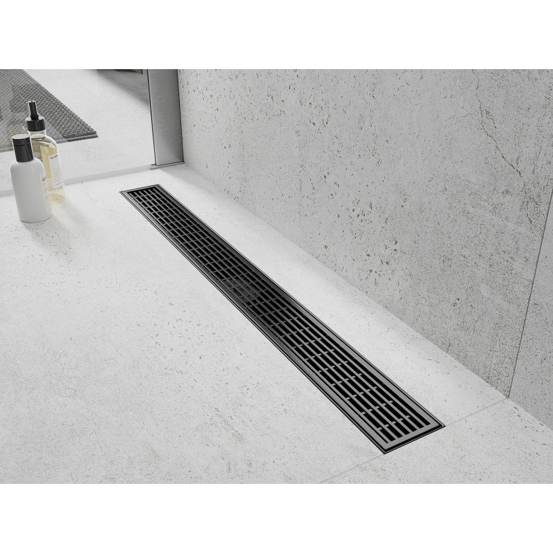 Mexen Flat 360° M33 въртящ се линеен сифон 90 см, четкано gun gray - 1E33090-40