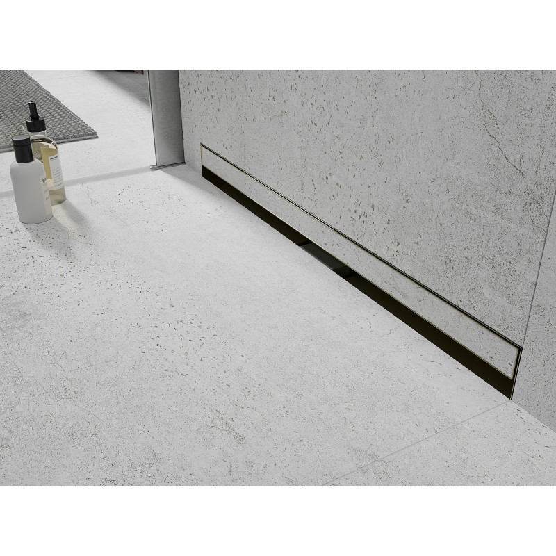 Mexen Flat Wall линеен стенен отток 2в1 50 см, златен - 1530050