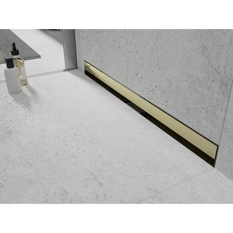 Mexen Flat Wall линеен стенен отток 2в1 50 см, златен - 1530050