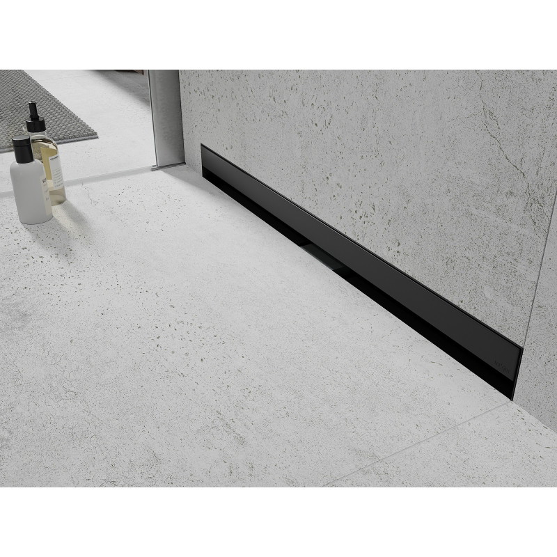 Mexen Flat Wall линеен стенен сифон 2 в 1, 50 см, черен - 1730050